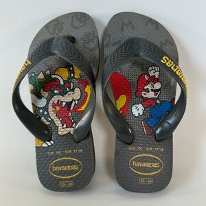 Havaianas Kids Toddler 10C Nintendo Mario Bowser Flip‎ Flops